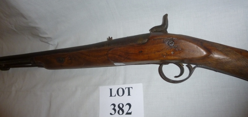 A 19c percussion rifle (No Certificate Required) est: £60-£90