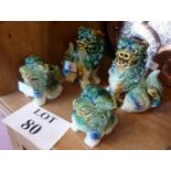 A set of four Chinese glazed pottery dogs of foe est: £30-£50  (B36)