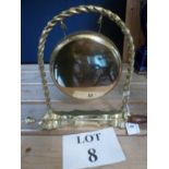 A brass table gong est: £20-£30 (A2)