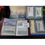 Three albums containing old postcards of ships est: £40-£60 (F28)