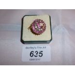 An 18ct gold ruby and diamond ring (size P) est: £500-£800