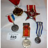 A collection of five medals to include Turkish and Indian est: £50-£80