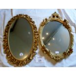 Two decorative gilt mirrors (a/f) est: £30-£50 (A4)