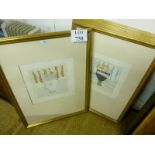 A set of six framed and glazed signed Laraint Peters limited edition still life pictures all titled