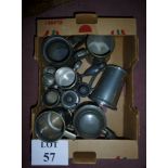 A box of old pewter items est: £30-£50 (A4)