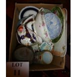 A large box of assorted china 18th & 19c est: £30-£50 (A4)