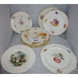A collection of twelve assorted 18th & 19c plates est: £40-£60 (A2)
