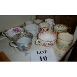 A collection of ten assorted 18th & 19c cups (assorted factories) est: £30-£50 (N2)