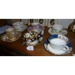 Six assorted 19c cups and saucers est: £30-£50 (N3)