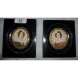 Two miniature framed portraits est: £25-£45 (N2)