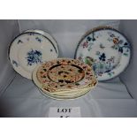 A collection of twelve assorted 19c plates,