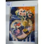 An unframed contemporary Serigraph  still life title 'Still Life I' signed P Nixon in pencil to