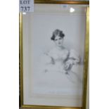 A gilt framed and glazed print 'Miss Fanny Kemble' 46 cm x 31 cm approx est: £30-£50