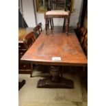 A 20c oak refectory dining table seats 6-8 est: £150-£250