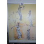 A large framed Auguste Rodin print est: £30-£50