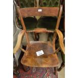 A fine 19c elm seated country elbow chair est: £50-£80