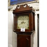 A 19c mahogany cased eight day long case clock with painted dial signed Matt W Read Aylsham est: