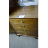 A 19c mahogany commode chest with dummy drawers est: £25-£45