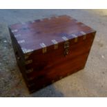 A 19c brass bound oak silver chest est: £380-£420