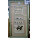 A set of six framed and glazed Cecil Aldin horse racing prints est: £60-£90