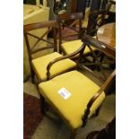 A fine Regency set of six mahogany dining chairs and a single matching carver chair in good