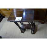 A 20c nest of three mahogany tables est: £20-£30