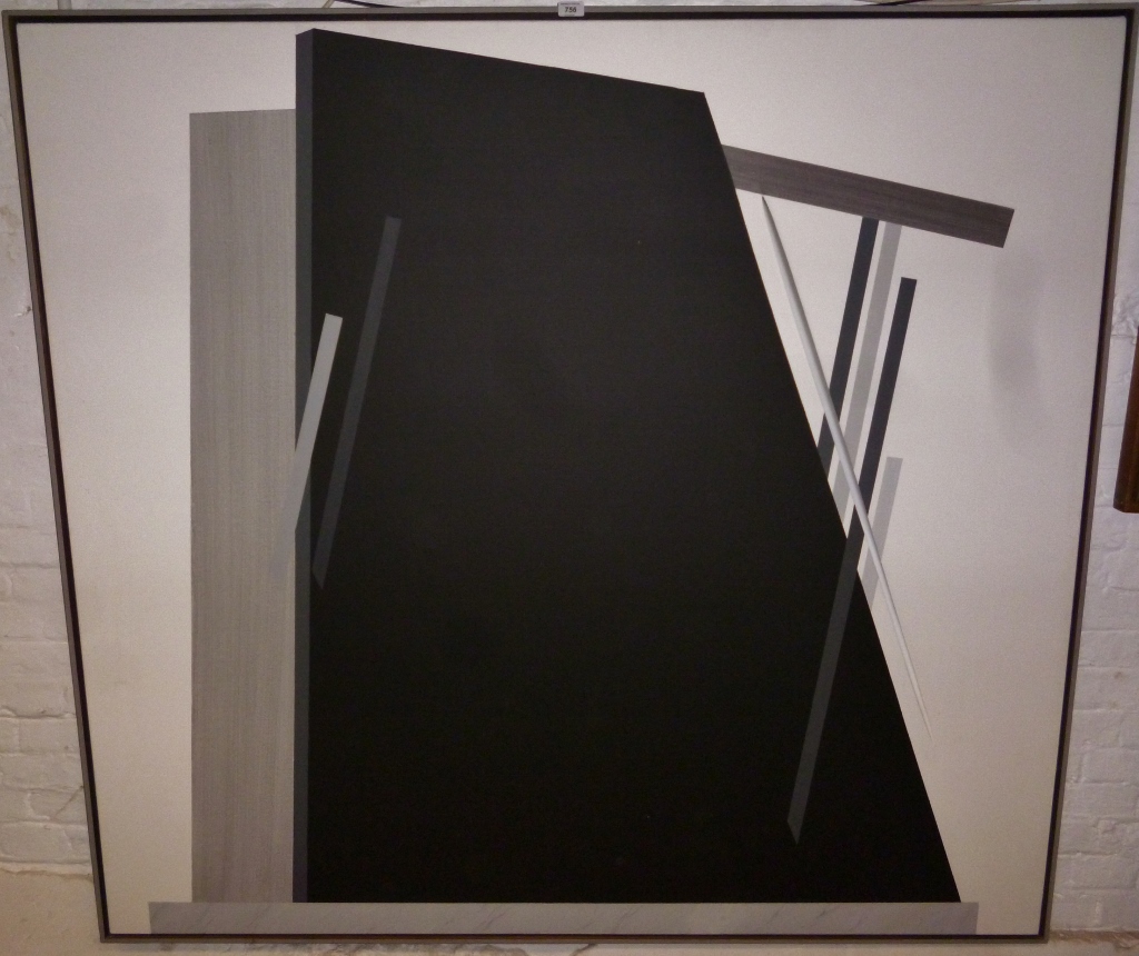 Jules de Goede (1981-1983) - A large framed abstract study on canvas 'Shape & Rhythm' est: £1,