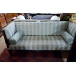 A fine Regency sofa professionally upholstered in green with reeded show wood est: £300-£500