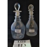 Two clear glass 19c decanters est: £25-£45 (B31)