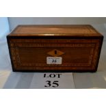 A 19c inlaid tea caddy est: £40-£60 (A3)