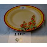 A Clarice Cliff sunshine pattern plate est: £50-£80 (M)