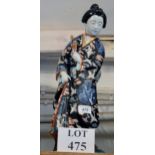 A large Japanese Famille Noir figure (a/f) est: £30-£50 (AF2)