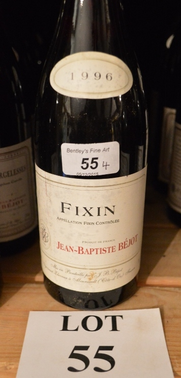 Four bottles of 1996 Fixin Jean Baptiste Bejot est: £40-£60 (G1)