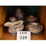 A Chinese Famille Noir tea set for two est: £25-£45 (B20)