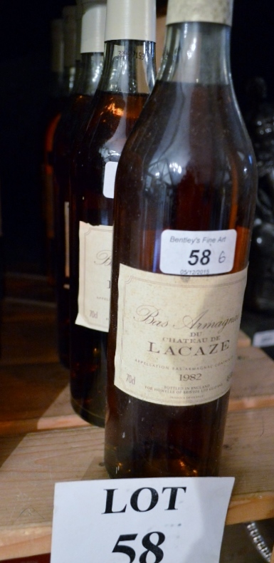 Five bottles of 1983 Bas Armagnac Chateau Lacaze and one 1982 est: £80-£120 (G2)