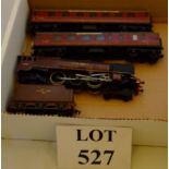 A Hornby Dublo City of London Locomotive no 46245 together with tender and two carriages 'The