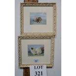 E H Penn - A fine pair of framed miniature watercolours of Pekingese dogs est: £100-£150