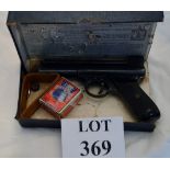 A boxed Webley Scott air pistol MK2 1.