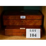 An inlaid 19c jewellery box and a boxed set of fish knives and forks est: £30-£50 (B21)