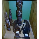 Six pieces of Sudanese carvings est: £40-£60 (B32)