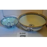 A late 18c Chinese bowl and a smaller provincial Chinese bowl (both a/f) est: £50-£80 (F23)