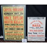 Two old theatre posters one for jazz and one from The Central Pier Morecambe est: £25-£45 (F)