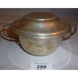 A silver two handled bowl and cover Chester 1909 est: £100-£140