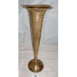 A large tall silver fluted vase (approx 15" high) marked sterling est: £100-£140