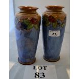 A pair of Doulton vases est: £40-£60 (B35)