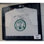 A framed and glazed signed T shirt by Dave Prowse 'Darth Vader' est: £30-£50 (N)