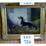 Walter J Penn (19/20th century): A framed study of a dog signed and dated '94,