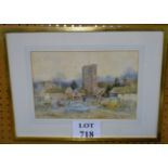 G C Francis : a framed and glazed watercolour 'Chalfont St Peters' signed and dated 1911,