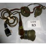 A set of WWII airplane headset (possibly