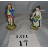 A pair of 19c small figurines est: £30-£